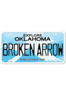 Tulsa 4" License Plate Stickers - White