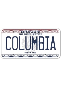 Columbia 4" License Plate Stickers - White