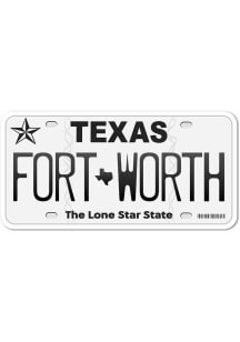 Dallas Ft Worth License Plate  4" Stickers - White