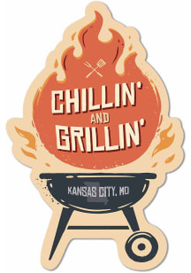 Kansas City Chillin' and Grillin' 3.5" Stickers - Orange