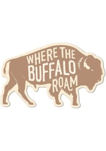 Kansas Where The Buffalo Roam 3.5" Stickers - Brown