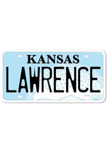 Lawrence 4" License Plate Stickers - White