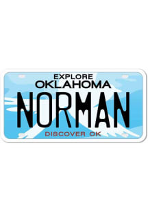 Norman 4" License Plate Stickers - White