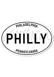 Philadelphia Oval 3" Stickers - White