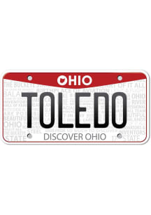 Toledo 4" License Plate Stickers - White