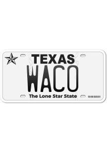 Waco 4" License Plate Stickers - White