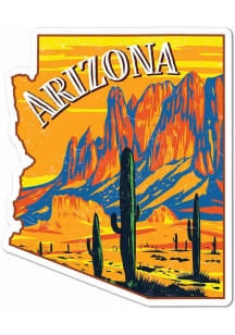 Arizona 3 Inch Desert Landscape Stickers - Orange