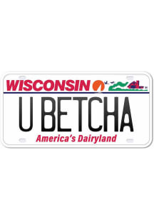Wisconsin 4" License Plate Graphic Stickers - White