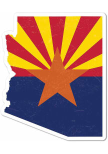 Arizona 3 Inch State Flag Stickers - Blue