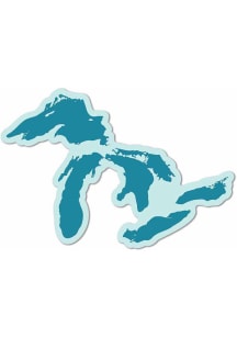 Great Lakes Map 3" Stickers - Blue