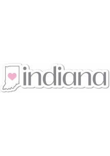 Indiana 3 Inch Heart Stickers - Grey