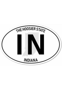 Indiana 3.5 Inch Hoosier State Oval Stickers - White