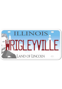 Wrigleyville 4 Inch License Plate Stickers - White
