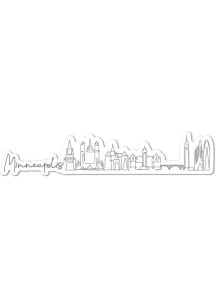Minneapolis Skyline Stickers - White
