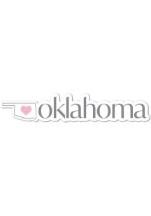 Oklahoma Heart Stickers - White