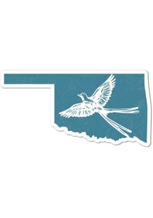 Oklahoma Scissortail Bird Stickers - Teal