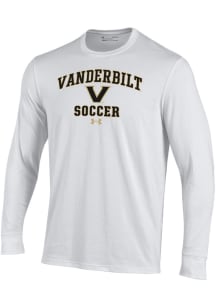 Under Armour Vanderbilt Commodores White Soccer Performance Long Sleeve T Shirt
