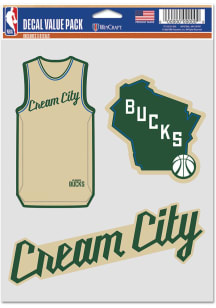 Milwaukee Bucks 2025 City Edition 3 Pack Auto Decal - Green