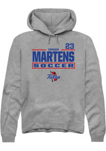 Jordan Martens Tulsa Golden Hurricane Mens Graphite NIL Stacked Box Player Hood