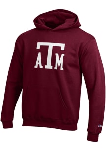 Champion Texas A&M Aggies Youth Maroon Throwback Long Sleeve Hoodie