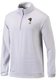 Columbia Colorado Buffaloes Mens Ash Golf Even Lie Long Sleeve Qtr Zip Pullover