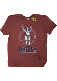 Philadelphia Burgundy Rocky Franklin Short Sleeve Fashion T Shirt