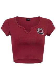 Hype and Vice South Carolina Gamecocks Womens Garnet Cali Short Sleeve T-Shirt