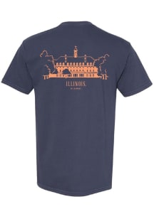 Summit Sportswear Illinois Fighting Illini Womens Navy Blue Alumni Short Sleeve T-Shirt