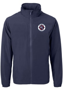 Cutter and Buck New England Revolution Mens Navy Blue Charter Eco Light Weight Jacket