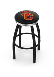 USC Trojans Chrome Seat Pub Stool - Black