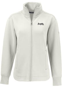Cutter and Buck Atlanta Braves Womens White Mono Roam Light Weight Jacket
