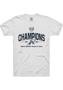 Summit Sportswear Akron Zips White MAC 2026 Men's Indoor Track & Field Champions Short Sleeve T Sh..