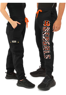 Cincinnati Bengals Mens Black Zebra Block Fashion Sweatpants