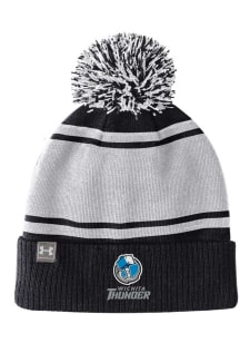 Under Armour Wichita Thunder Black Halftime Jacquard Stripe Cuff Pom Mens Knit Hat