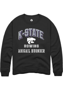 Abigail Huonder K-State Wildcats Mens Black NIL Arch Logo Player Crew