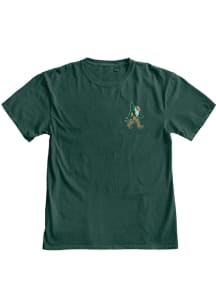 Blue 84 William & Mary Tribe Green Front Back Overdyed Short Sleeve T Shirt