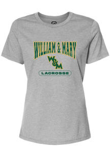 Summit Sportswear William & Mary Tribe Womens Grey Lacrosse Short Sleeve T-Shirt