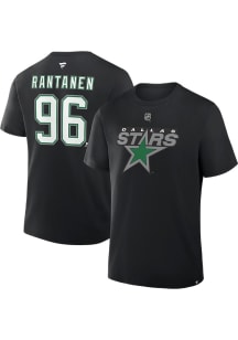 Mikko Rantanen Dallas Stars Black Alt Short Sleeve Player T Shirt