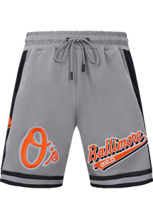 Pro Standard Baltimore Orioles Mens Grey Script Tail Shorts