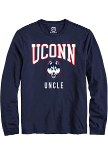 Summit Sportswear UConn Huskies Navy Blue Uncle Long Sleeve T Shirt