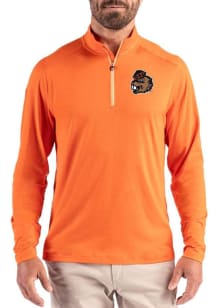 Cutter and Buck Oregon State Beavers Mens Orange Vault Coastline Long Sleeve Qtr Zip Pullover