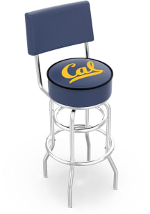 Cal Golden Bears Double-Ring Swivel with Back Pub Stool - Black