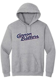 Summit Sportswear Kannapolis Cannon Ballers Mens Grey Alt Logo Wordmark Long Sleeve Hoodie
