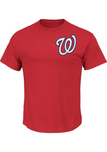 Washington Nationals Red Logo Short Sleeve T Shirt