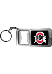 Ohio State Buckeyes Flashlight Bottle Opener Keychain - Silver