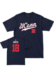 Kira Smith UConn Huskies Youth Navy Blue NIL Script Player Tee
