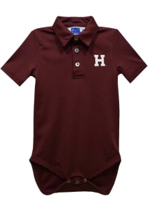 Vive La Fete Harvard Crimson Baby Crimson Team Logo Short Sleeve One Piece Polo