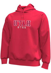Under Armour Utah Utes Mens Red Flat Name Long Sleeve Hoodie