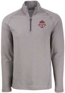 Cutter and Buck Toronto FC Mens Graphite Pehastin Long Sleeve Qtr Zip Pullover