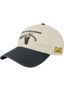 Legacy Michigan Wolverines 2026 Men's Basketball National Champs EZA Twill Adjustable Hat - Natura..